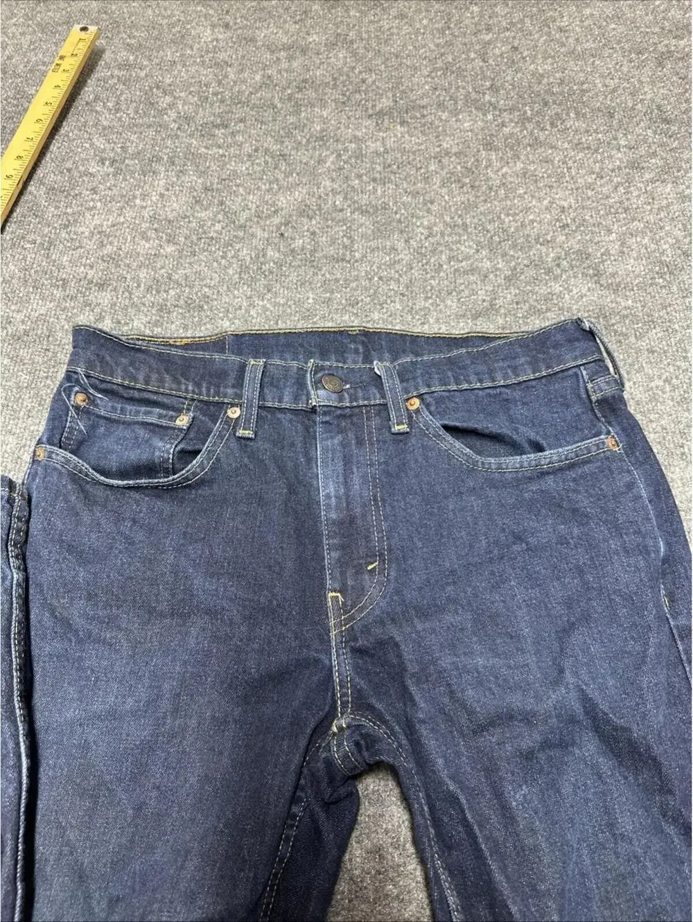 Levis 514 Jeans Mens 32 X 32 Blue Dark Wash Straight Leg 100% Cotton Denim